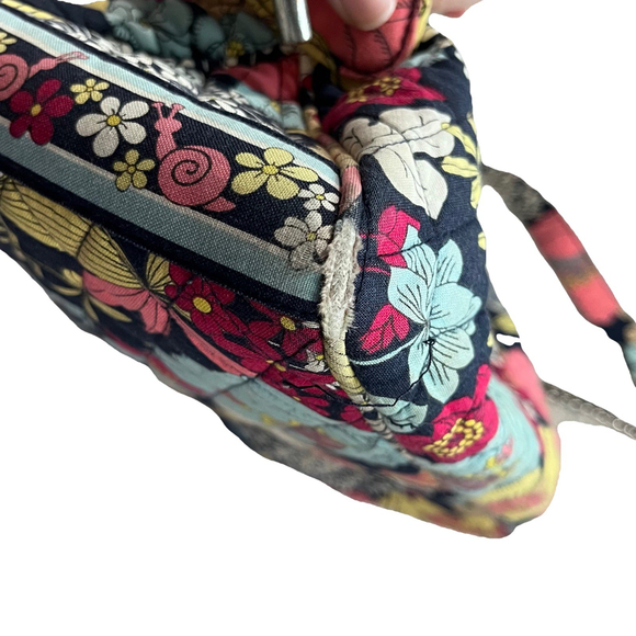 Vera Bradley Happy Snails Quilted Satchel Floral Shoulder Chain Bag Cottagecore - Picture 11 of 11